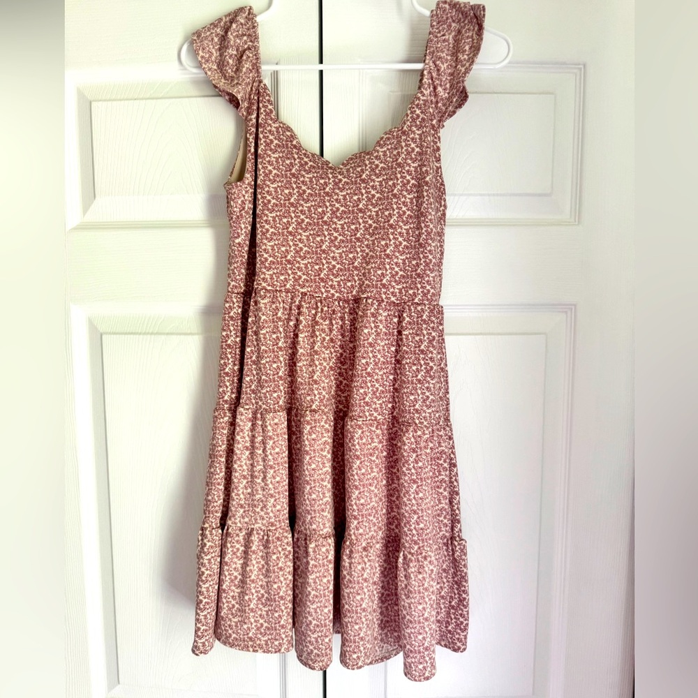 Pink floral dress